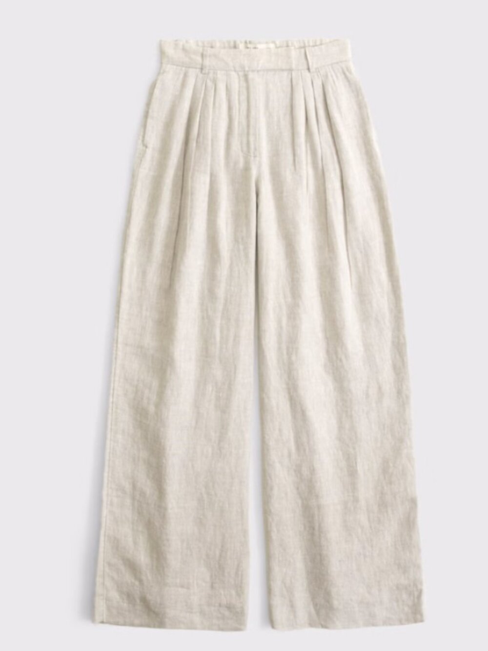 Abercrombie Women's 100% Linen High Rise Tailored Palazzo Pant